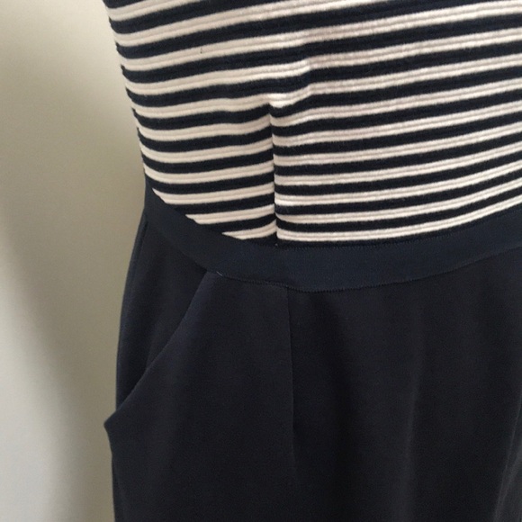 Navy & White Striped Dress, Size 8 Regular. - Picture 2 of 4